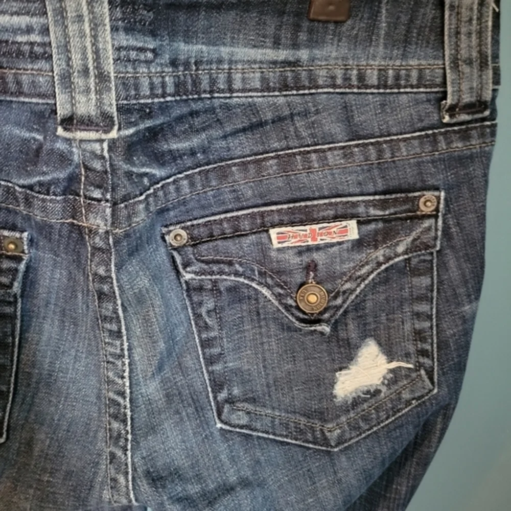 Hudson jeans size 28 distressed‎ blue jeans